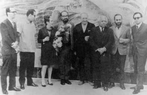 La Habana, 22 de noviembre de 1967. Con Alfonso Sastre, Nicolás Guillén y Caballero Bonald, entre otros.