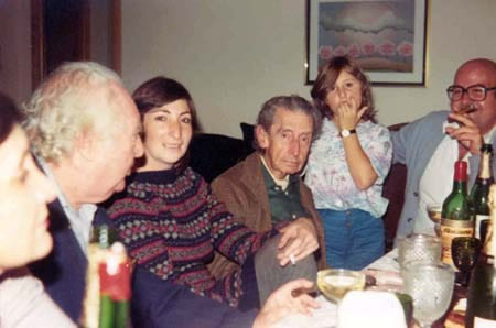 Con Joaquin Navarro, su familia y José Bergamín.
